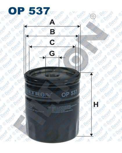 FILTRON OP537 Yag Filtresi Corolla 1.3 Karburatorlu 88->96  2e Motor